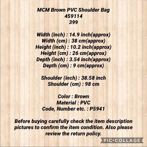 MGM Shoulder bag PVC Brown